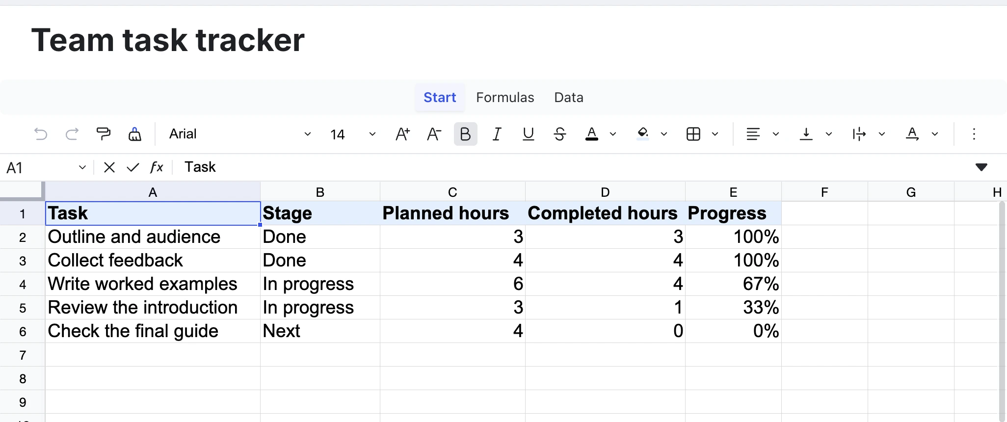 Spreadsheet